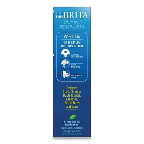 Brita On Tap Faucet Water Filter System White 4/carton - Food Service - Brita®