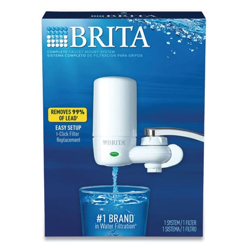 Brita On Tap Faucet Water Filter System White 4/carton - Food Service - Brita®