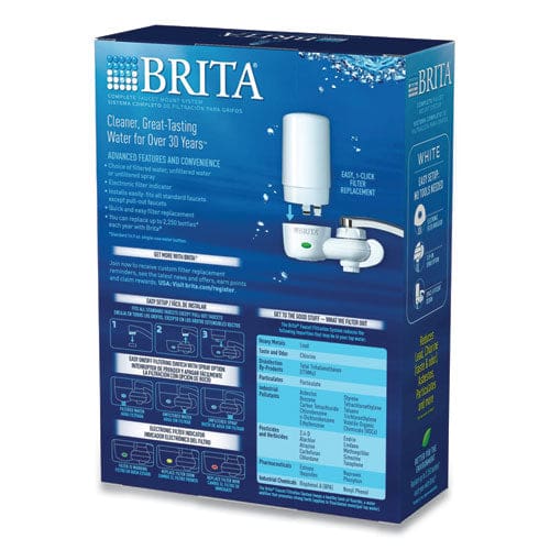 Brita On Tap Faucet Water Filter System White 4/carton - Food Service - Brita®