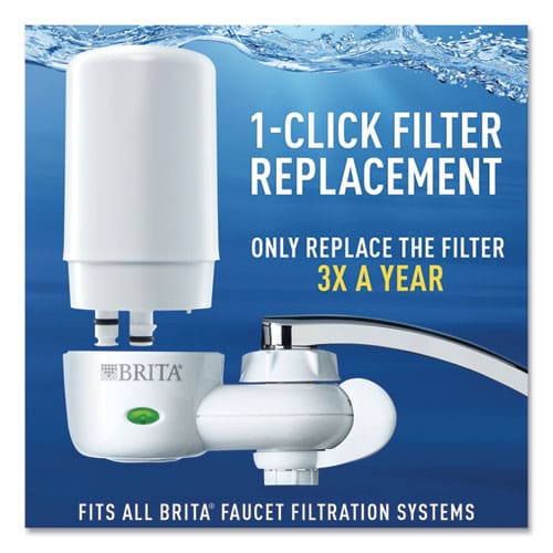 Brita On Tap Faucet Water Filter System White 4/carton - Food Service - Brita®