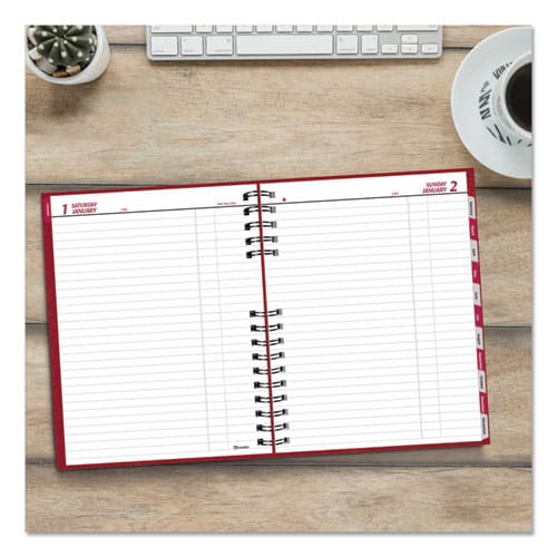 Brownline Coilpro Daily Planner 10 X 7.88 Red Cover 12-month (jan To Dec): 2023 - School Supplies - Brownline®