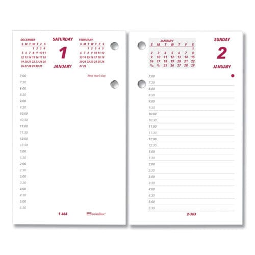 Brownline Daily Calendar Pad Refill 6 X 3.5 White/burgundy/gray Sheets 2023 - Office - Brownline®