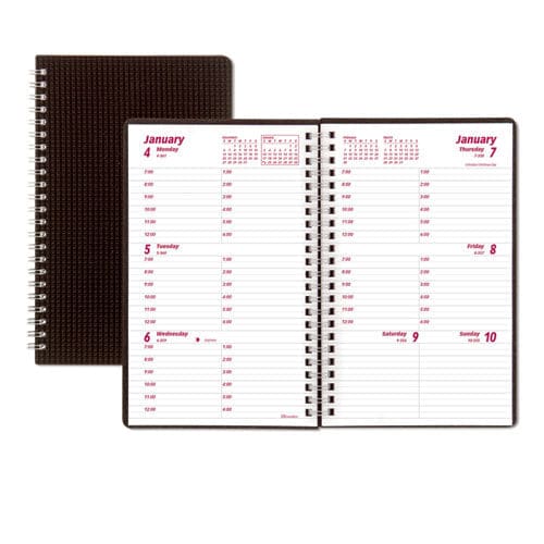 Brownline Duraflex Weekly Planner 8 X 5 Black Cover 12-month (jan To Dec): 2023 - School Supplies - Brownline®