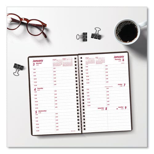 Brownline Duraflex Weekly Planner 8 X 5 Black Cover 12-month (jan To Dec): 2023 - School Supplies - Brownline®