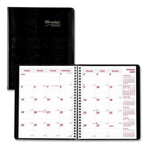 Brownline Essential Collection 14-month Ruled Monthly Planner 8.88 X 7.13 Black Cover 14-month (dec To Jan): 2022 To 2024 - School Supplies