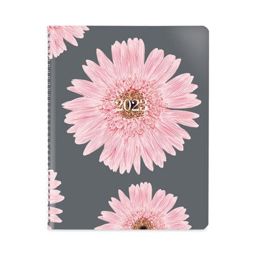 Brownline Essential Collection Weekly Appointment Book In Columnar Format 11 X 8.5 Daisy Black/pink Cover 12-month(jan To Dec): 2023 -