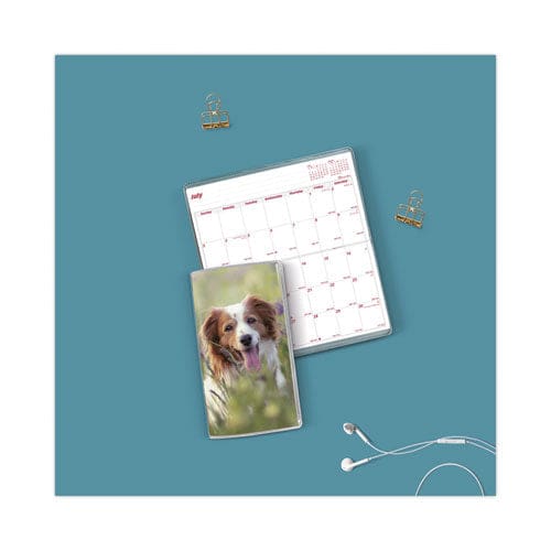 Brownline Monthly Pocket Planners Dog Artwork 6.5 X 3.5 Multicolor Cover 18-month (jul To Dec): 2022 To 2023 - School Supplies - Brownline®