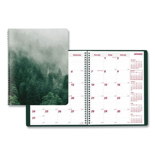 Brownline Mountains 14-month Planner Mountains Photography 11 X 8.5 Blue/green Cover 14-month (dec To Jan): 2022 To 2024 - School Supplies -