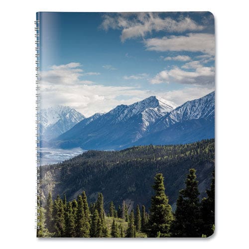 Brownline Mountains 14-month Planner Mountains Photography 11 X 8.5 Blue/green Cover 14-month (dec To Jan): 2022 To 2024 - School Supplies -