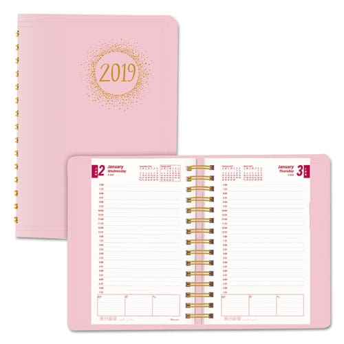 Brownline Pink Ribbon Essential Daily Appointment Book Pink Ribbon Artwork 8 X 5 Pink Cover 12-month (jan To Dec): 2023 - School Supplies -