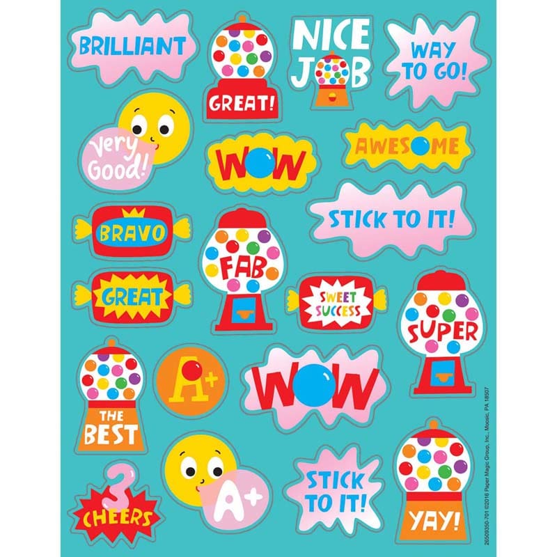 Bubblegum Scented Stickers (Pack of 12) - Stickers - Eureka