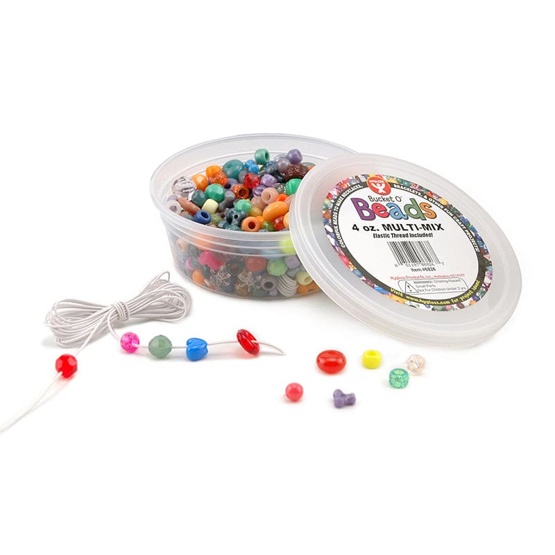Bucket O Beads 4Oz Multi-Mix (Pack of 6) - Beads - Hygloss Products Inc.
