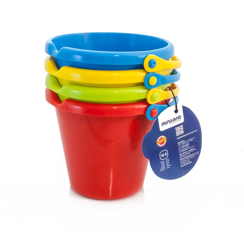 Buckets Set Of 4 - Sand & Water - Miniland Educational Corporation