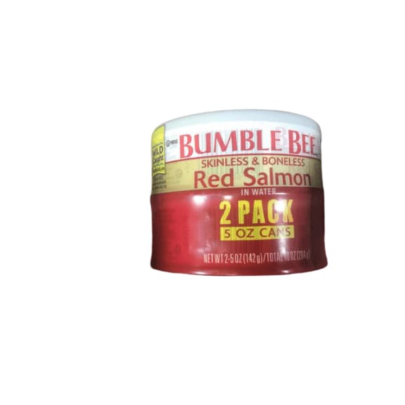 Bumble Bee Skinless & Boneless Red Salmon In Water, 2 x 5 oz. - ShelHealth.Com