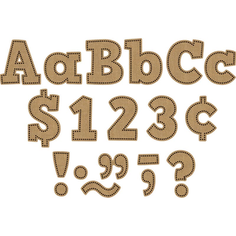 Burlap Bold Block 4In Letters Combo Pack (Pack of 6) - Letters - Teacher Created Resources