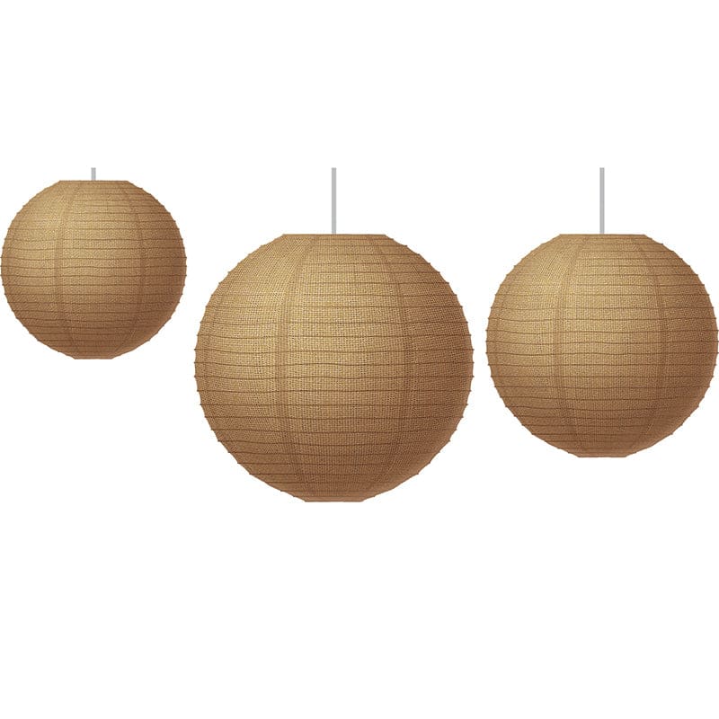 Burlap Paper Lanterns (Pack of 6) - Accents - Teacher Created Resources