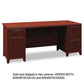 Bush Enterprise Collection Double Pedestal Desk 60 X 28.63 X 29.75 Harvest Cherry (box 1 Of 2) - Furniture - Bush®