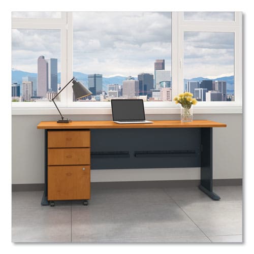 Bush Enterprise Collection Double Pedestal Desk 70.13 X 28.63 X 29.75 Harvest Cherry (box 2 Of 2) - Furniture - Bush®