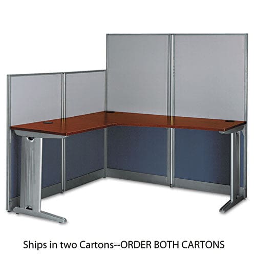 Bush Office In An Hour Collection L- Workstation 64.5 X 64.5 X 33 Hansen Cherry (box 2 Of 2) - Furniture - Bush®