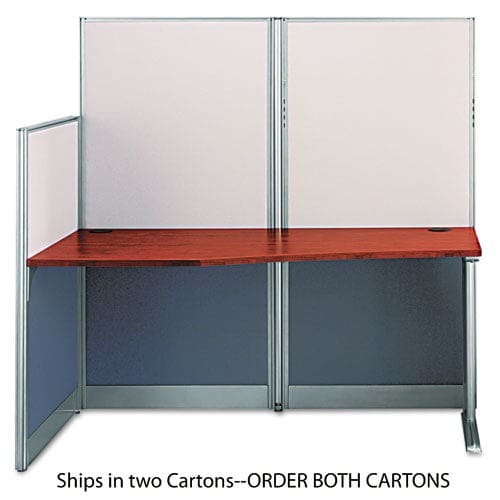 Bush Office In An Hour Collection Straight Workstation 64.5 X 32.25 X 63 Hansen Cherry (box 2 Of 2) - Furniture - Bush®