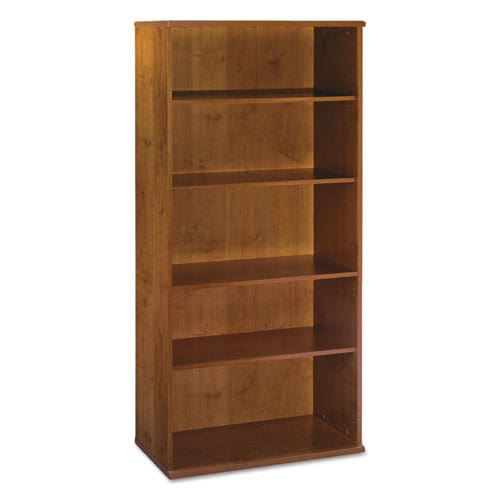 Bush Series C Collection Bookcase Five-shelf 35.63w X 15.38d X 72.78h Natural Cherry - Furniture - Bush®