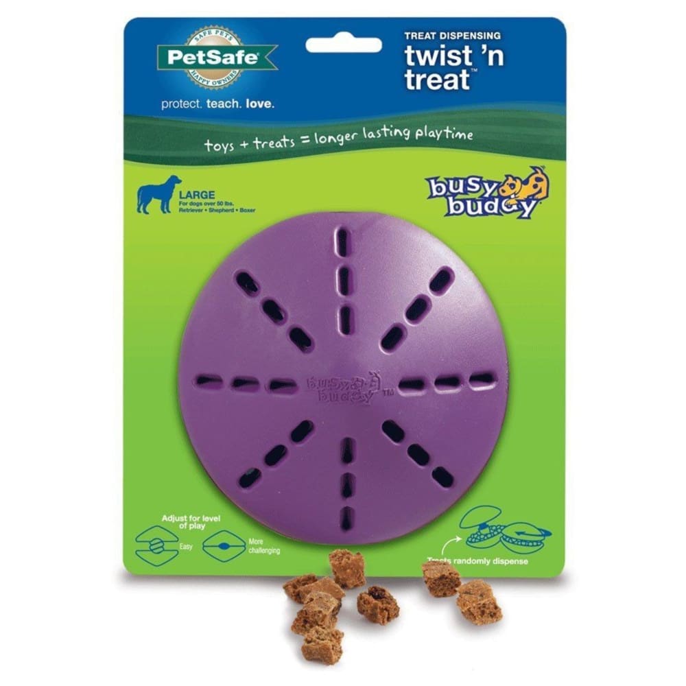 Busy Buddy Twist n Treat Toy Purple Large - Pet Supplies - Busy Buddy