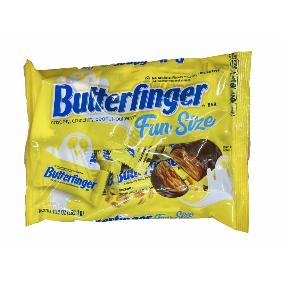 Butterfinger Butterfinger, Chocolatey, Peanut-Buttery, Individually Wrapped Fun Size Candy Bars, Great for Halloween Candy, 10.2 oz