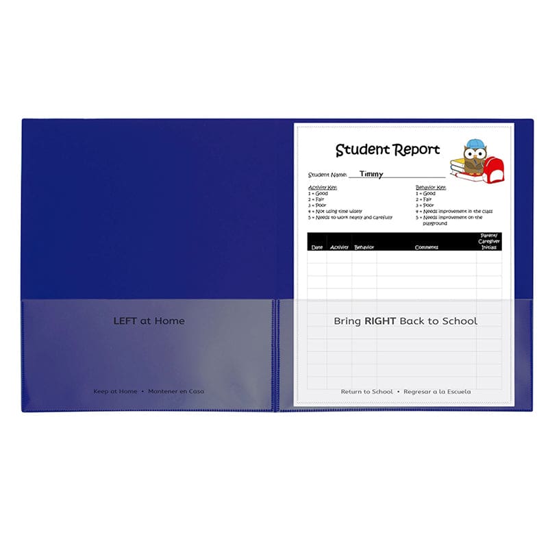 C-Line Blu 25Ct Classroom Connector School To Home Folders - Folders - C-Line Products Inc