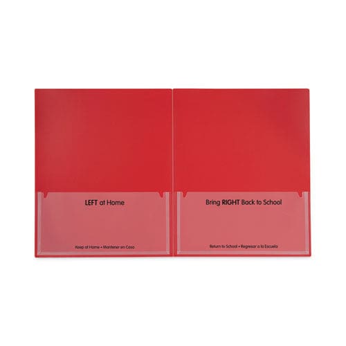 C-Line Classroom Connector Folders 11 X 8.5 Red 25/box - School Supplies - C-Line®