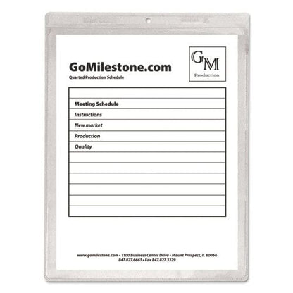 C-Line Clear Vinyl Shop Ticket Holders Both Sides Clear 50 Sheets 9 X 12 50/box - School Supplies - C-Line®