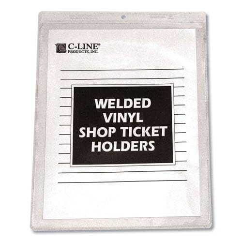 C-Line Clear Vinyl Shop Ticket Holders Both Sides Clear 50 Sheets 9 X 12 50/box - School Supplies - C-Line®