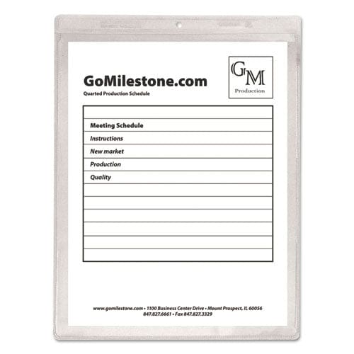 C-Line Clear Vinyl Shop Ticket Holders Both Sides Clear 50 Sheets 9 X 12 50/box - School Supplies - C-Line®