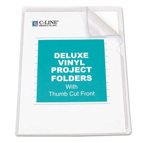 C-Line Deluxe Vinyl Project Folders Legal Size Clear 50/box - School Supplies - C-Line®