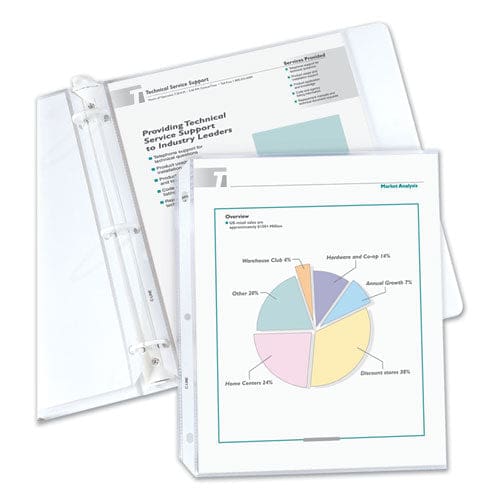 C-Line Economy Weight Poly Sheet Protectors Reduced Glare 2 11 X 8.5 200/box - School Supplies - C-Line®