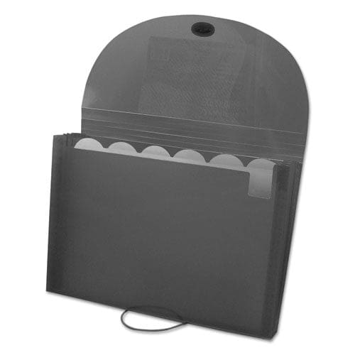 C-Line Expanding Files 1.63 Expansion 7 Sections Cord/hook Closure 1/6-cut Tabs Letter Size Smoke - School Supplies - C-Line®