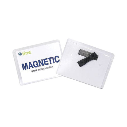 C-Line Magnetic Name Badge Holder Kit Horizontal 4w X 3h Clear 20/box - Office - C-Line®