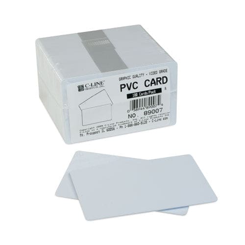 C-Line Pvc Id Badge Card 3.38 X 2.13 White 100/pack - Office - C-Line®