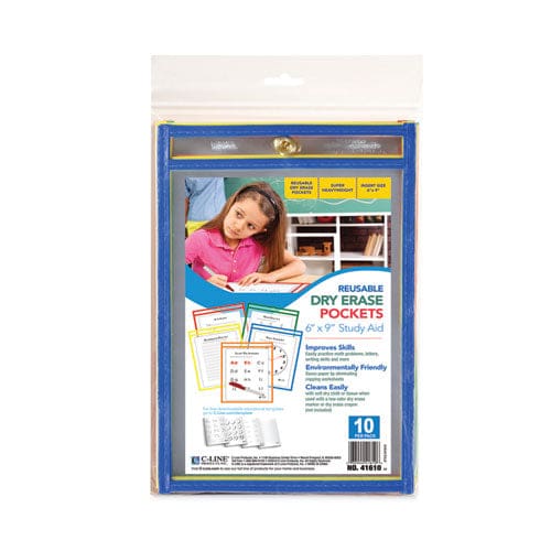 C-Line Reusable Dry Erase Pockets 6 X 9 Assorted Primary Colors 10/pack - School Supplies - C-Line®