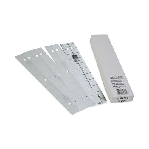 C-Line Self-adhesive Attaching Strips 3-hole Punched 1 X 11 Clear 200/box - Office - C-Line®