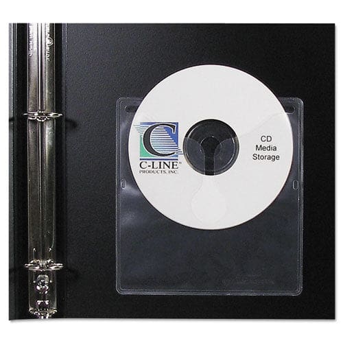 C-Line Self-adhesive Cd Holder 1 Disc Capacity Clear 10/pack - Technology - C-Line®