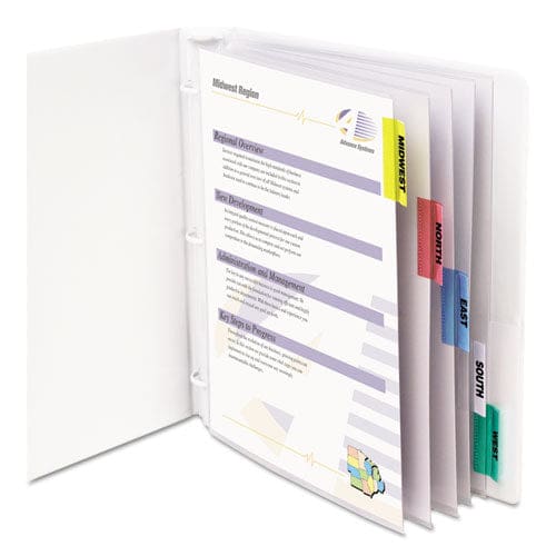 C-Line Sheet Protectors With Index Tabs Assorted Color Tabs 2 11 X 8.5 5/set - School Supplies - C-Line®