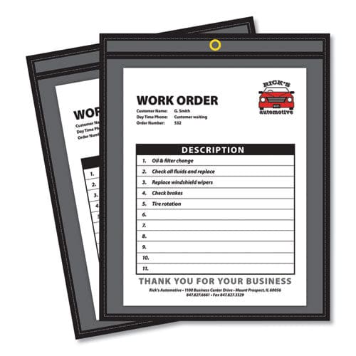 C-Line Shop Ticket Holders Stitched One Side Clear 75 Sheets 9 X 12 25/box - School Supplies - C-Line®