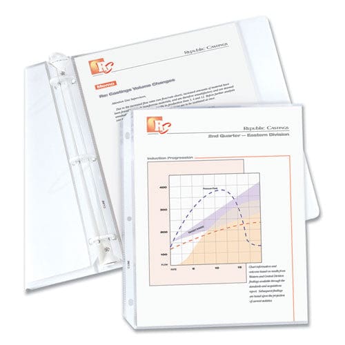 C-Line Standard Weight Polypropylene Sheet Protectors Clear 2 11 X 8.5 50/box - School Supplies - C-Line®