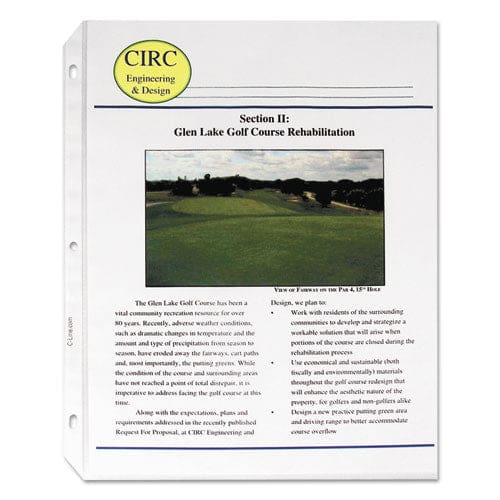 C-Line Standard Weight Polypropylene Sheet Protectors Non-glare 2 11 X 8.5 100/box - School Supplies - C-Line®