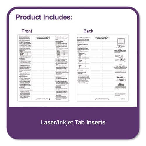 C-Line Tabbed Business Card Binder Pages For 2 X 3.5 Cards Clear 20 Cards/sheet 5 Sheets/pack - Office - C-Line®