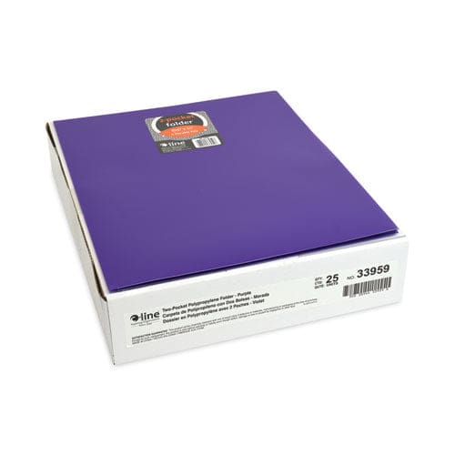 C-Line Two-pocket Heavyweight Poly Portfolio Folder 11 X 8.5 Purple 25/box - School Supplies - C-Line®