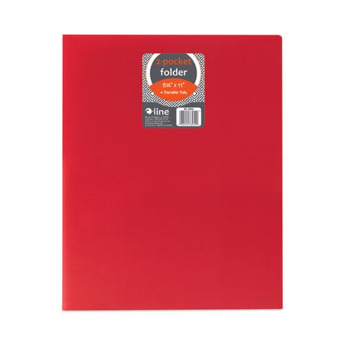 C-Line Two-pocket Heavyweight Poly Portfolio Folder 11 X 8.5 Red 25/box - School Supplies - C-Line®