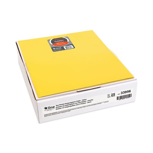 C-Line Two-pocket Heavyweight Poly Portfolio Folder 11 X 8.5 Yellow 25/box - School Supplies - C-Line®