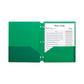 C-Line Two-pocket Heavyweight Poly Portfolio Folder 3-hole Punch 11 X 8.5 Green 25/box - School Supplies - C-Line®