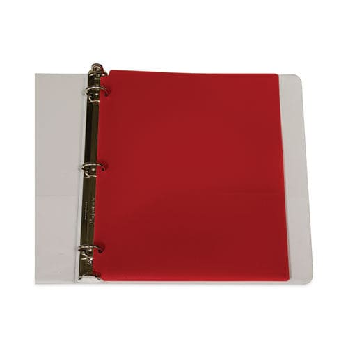 C-Line Two-pocket Heavyweight Poly Portfolio Folder 3-hole Punch 11 X 8.5 Red 25/box - School Supplies - C-Line®